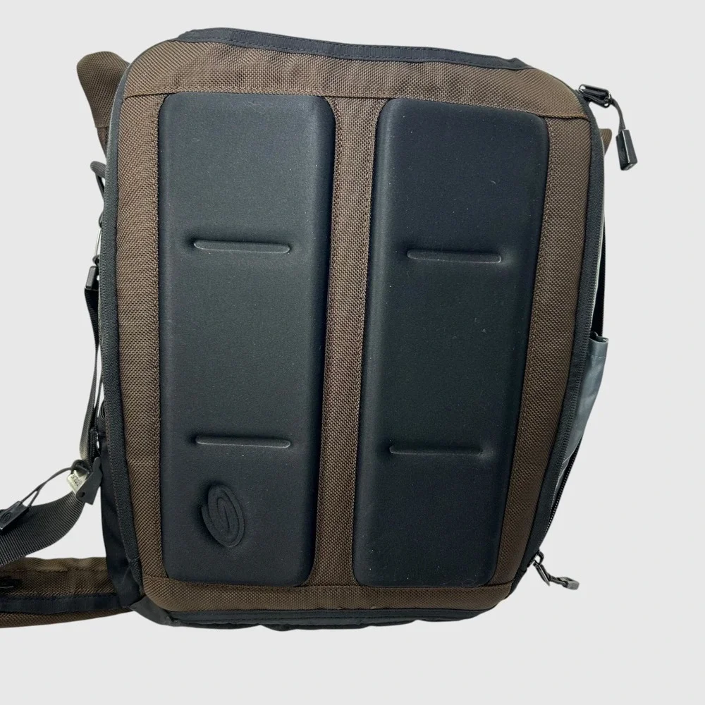 Timbuk2 Gorpcore Techwear Messenger Bag Medium Ballistic Nylon Brown Black